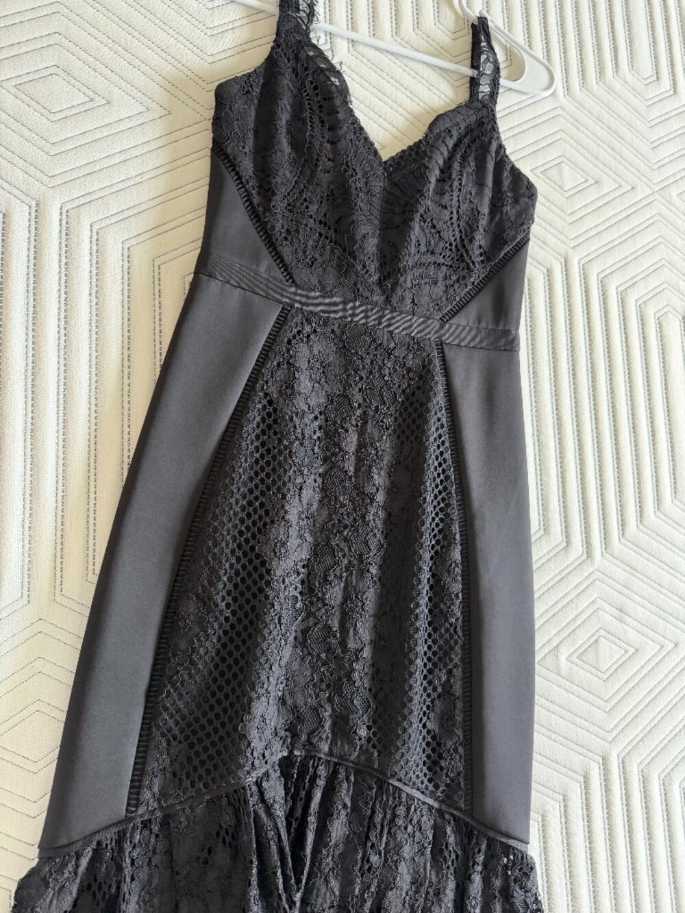 Beautiful black formal dress, three floor,  US size 4.